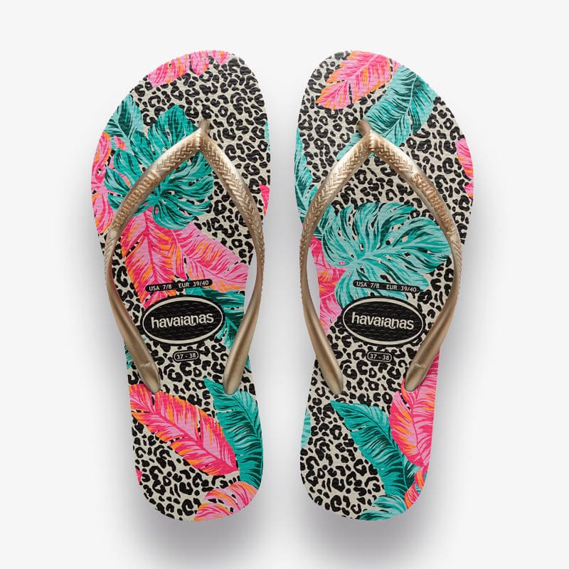 Chinelos Havaianas Slim Animal Floral