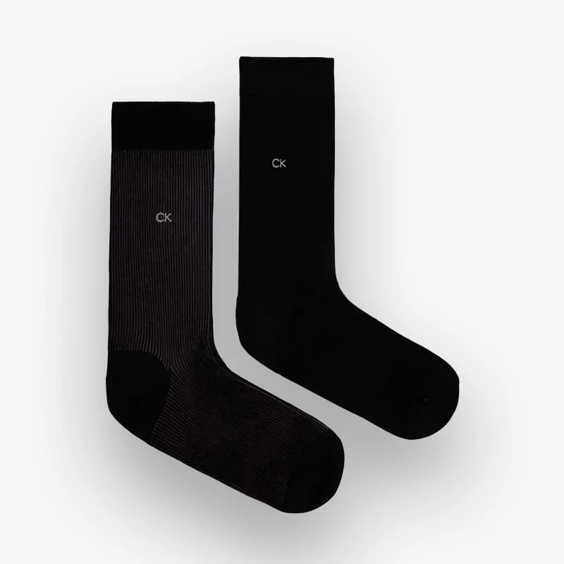 Meias Calvin Klein Men Sock 2P Shadow Rib