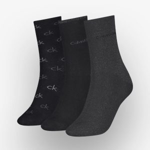 Meias Calvin Klein Sock 3P Lurex Logo